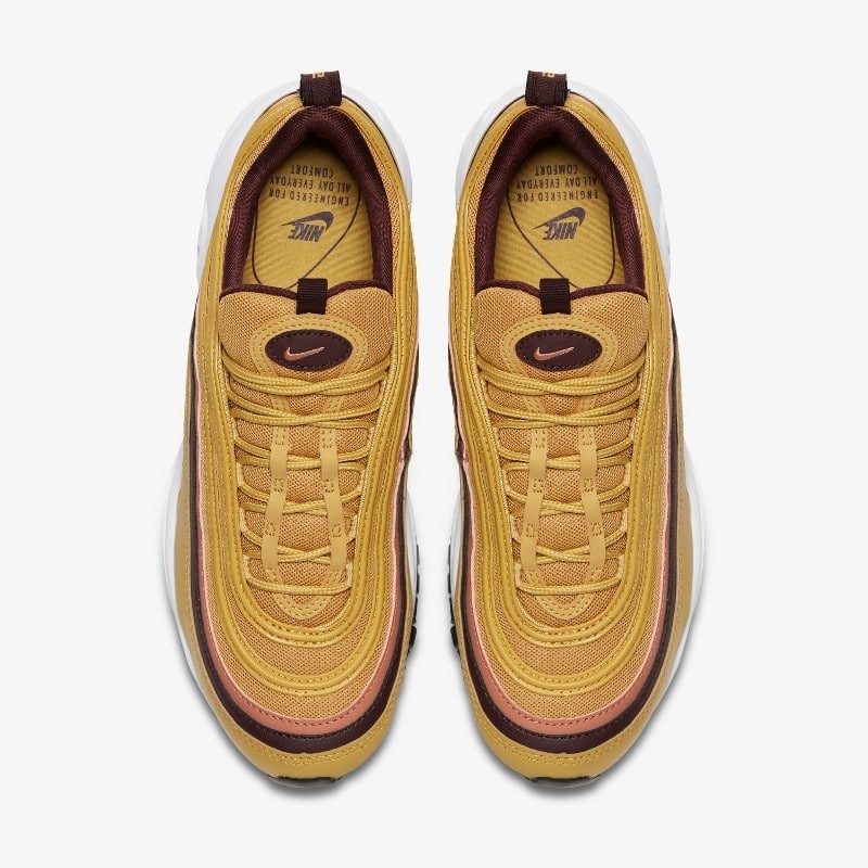 Nike air max 97 wheat gold/terra blush/burgundy clearance crush